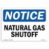 Signmission Safety Sign, OSHA Notice, 12" Height, 18" Width, Natural Gas Shutoff Sign, Landscape OS-NS-D-1218-L-14311